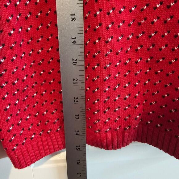Karen Scott Sweater Womens Small Red Knit Turtleneck Soft Cozy Pull Over Cotton - Picture 5 of 8
